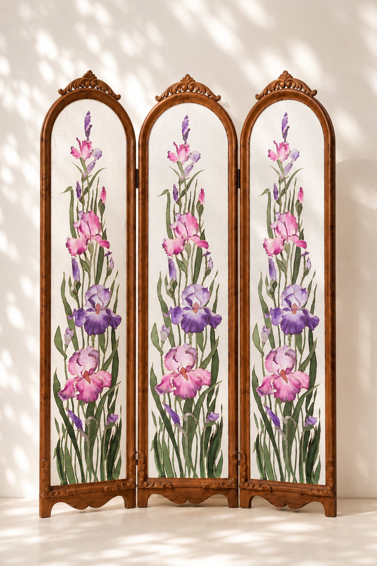 Silk Screens in Teak Wood
