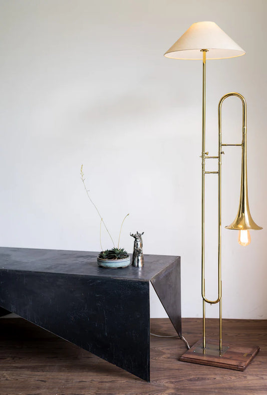 Twin Trombone Lamp